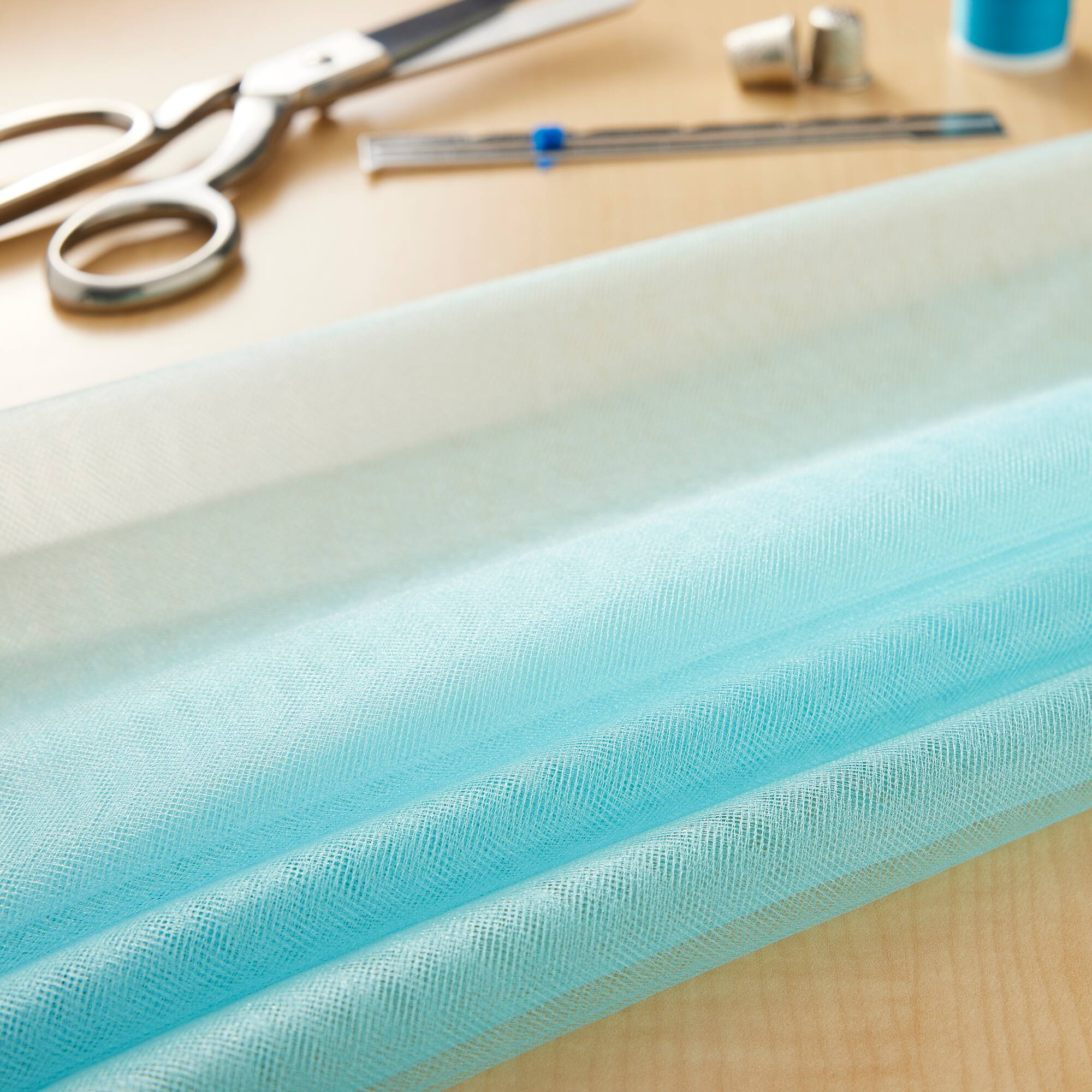 Wyla Blue Shiny Tulle